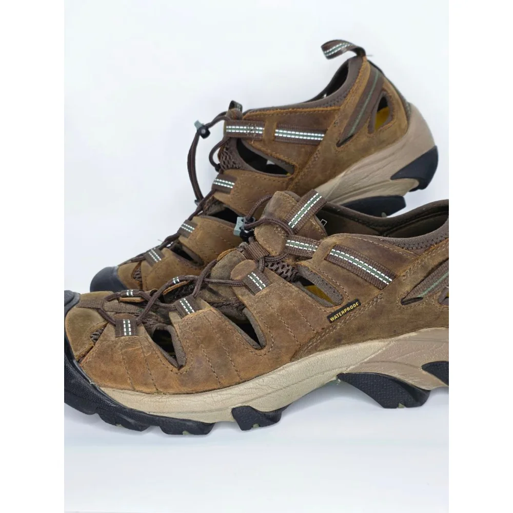 Men's KEEN Brown Black Waterproof Sandals Size 10